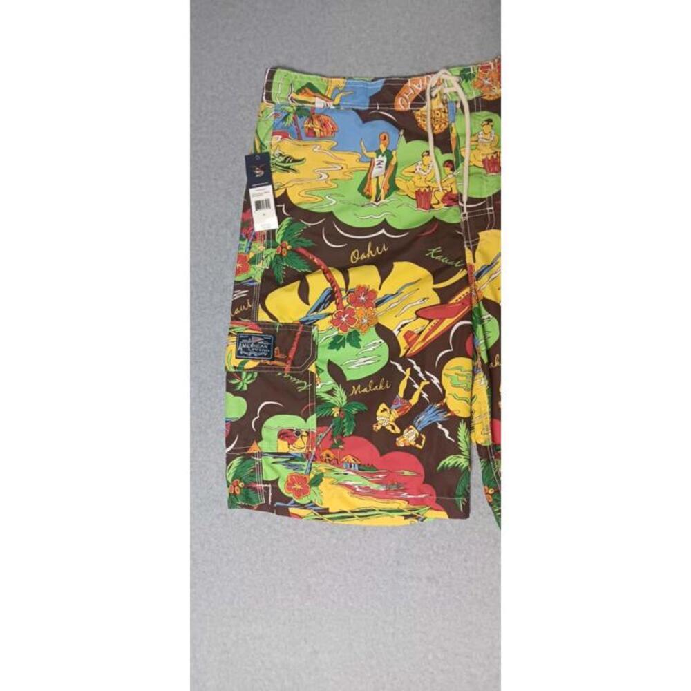 NWT! American Living Swim Trunks Mens Size M Brown Pina Cape Neddick Island 100% - Picture 5 of 12